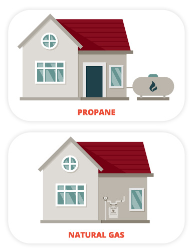 Propane or Natural Gas fuel for fireplace