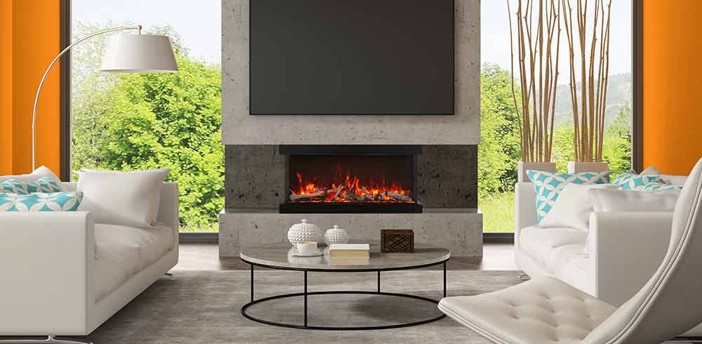 Luxury Electric Fireplace in Living Room