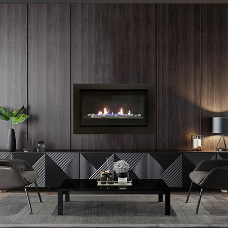 Boston Linear Gas Fireplace by Sierra Flame